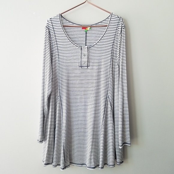 Modcloth Tops - Fervour | Modcloth Oversized Striped Tunic Shirt